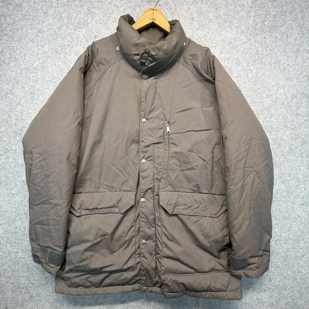 VTG 70s The North Face Brown Label Expedition Puffer Down Jacket XL Brown